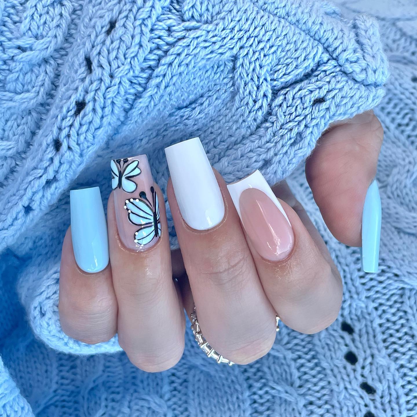 Butterfly Design on Accent Nail