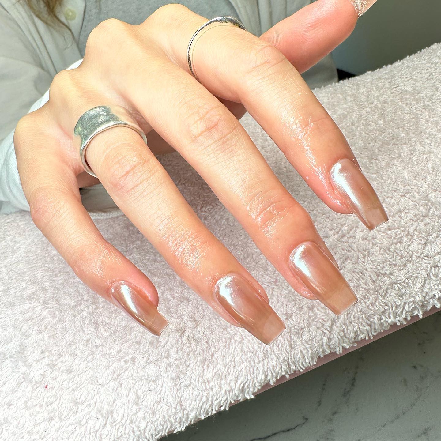 Chocolate Glazed Donut Nails