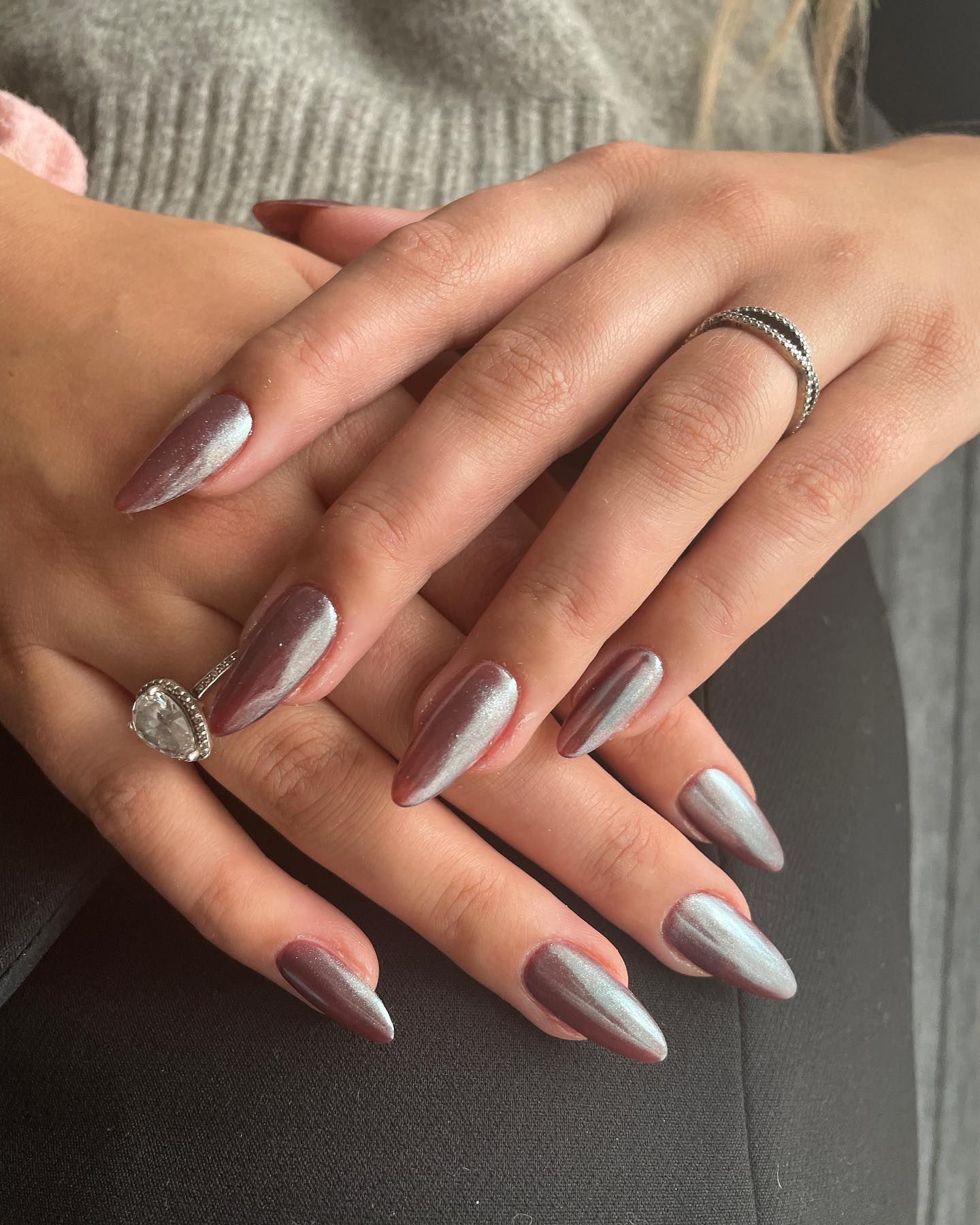 Chocolate Glazed Nails with Milk Splashes