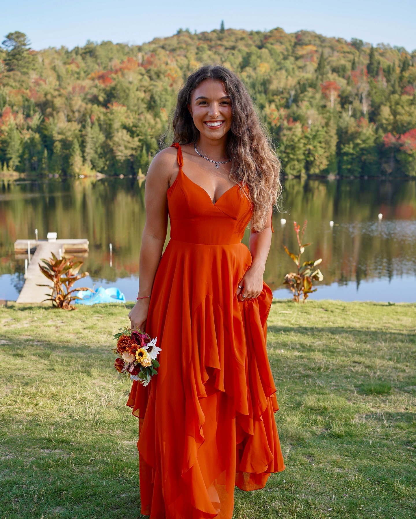 Custom Made Orange Dress